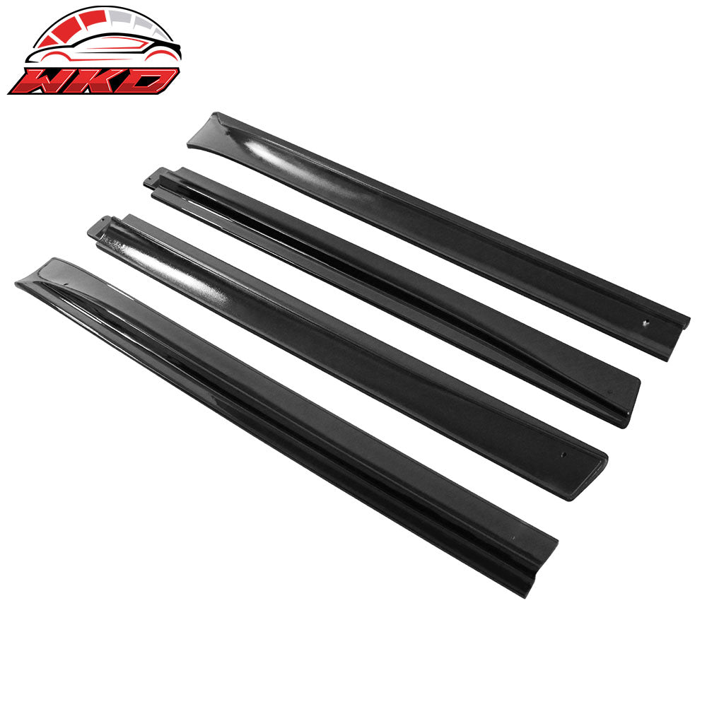 Fits 20-24 Tesla Model Y V2 Style Gloss Black Side Skirts Diffuser Splitter ABS