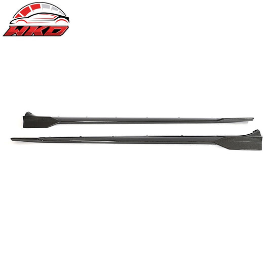For 21-26 Tesla Model S Carbon Fiber Side Skirts Extension Splitter Rocker Panel | Wholesale