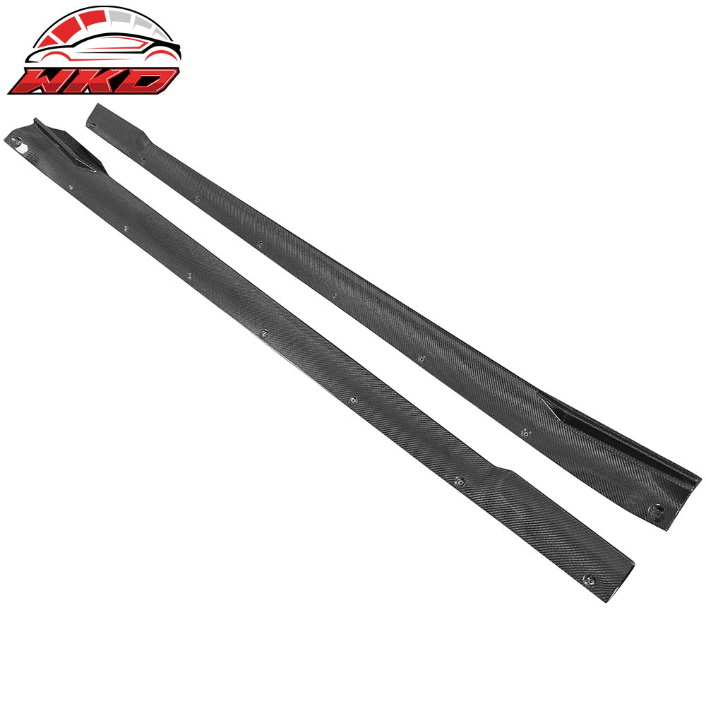 For 21-25 Tesla Model S Carbon Fiber Side Skirts Extension Splitter Rocker Panel