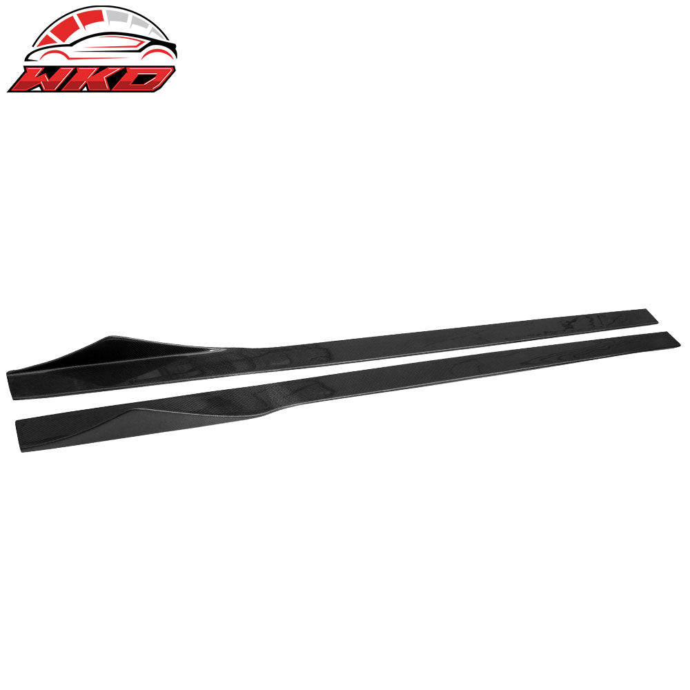 10-14 Ford Mustang 75" 2PCS Side Skirts Extension Splitter Carbon Fiber CF | Wholesale
