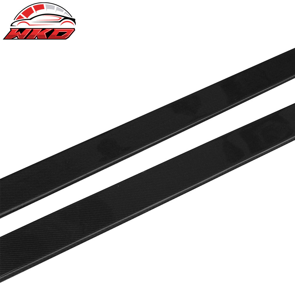 Fits 10-14 Ford Mustang 75" 2PCS Side Skirts Extension Splitter Carbon Fiber CF