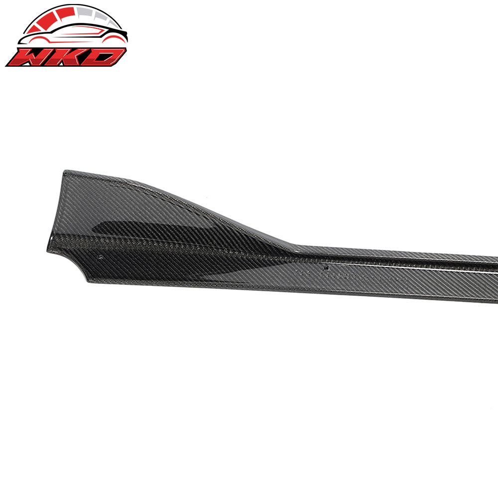 Fits 20-25 Toyota GR Supra A90 A91 MZ Speed Side Skirts Gloss Carbon Fiber CF