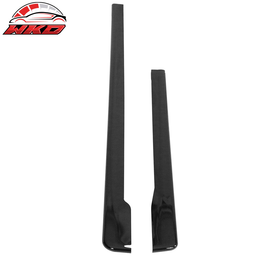 Fits 15-21 Subaru WRX STI 4PCS Side Skirts PP Painted #D4S Crystal Black Silica