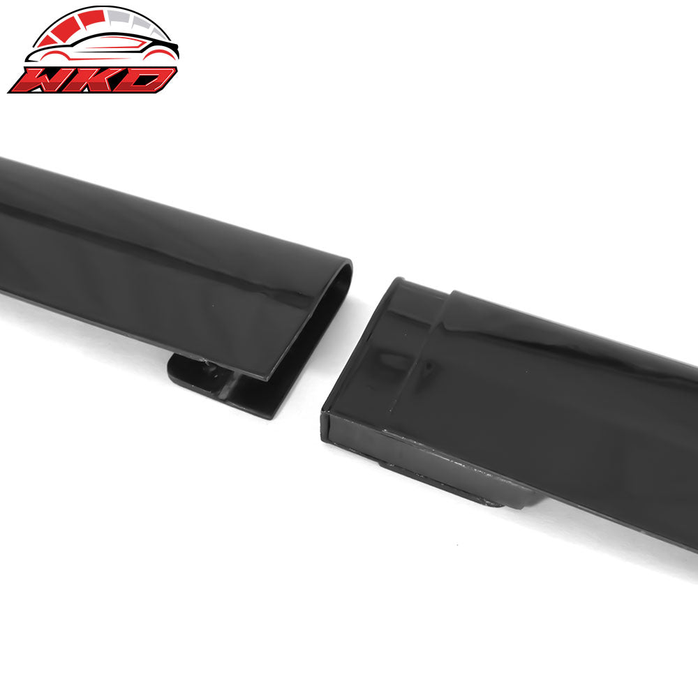 Fits 15-21 Subaru WRX STI 4PCS Side Skirts PP Painted #D4S Crystal Black Silica
