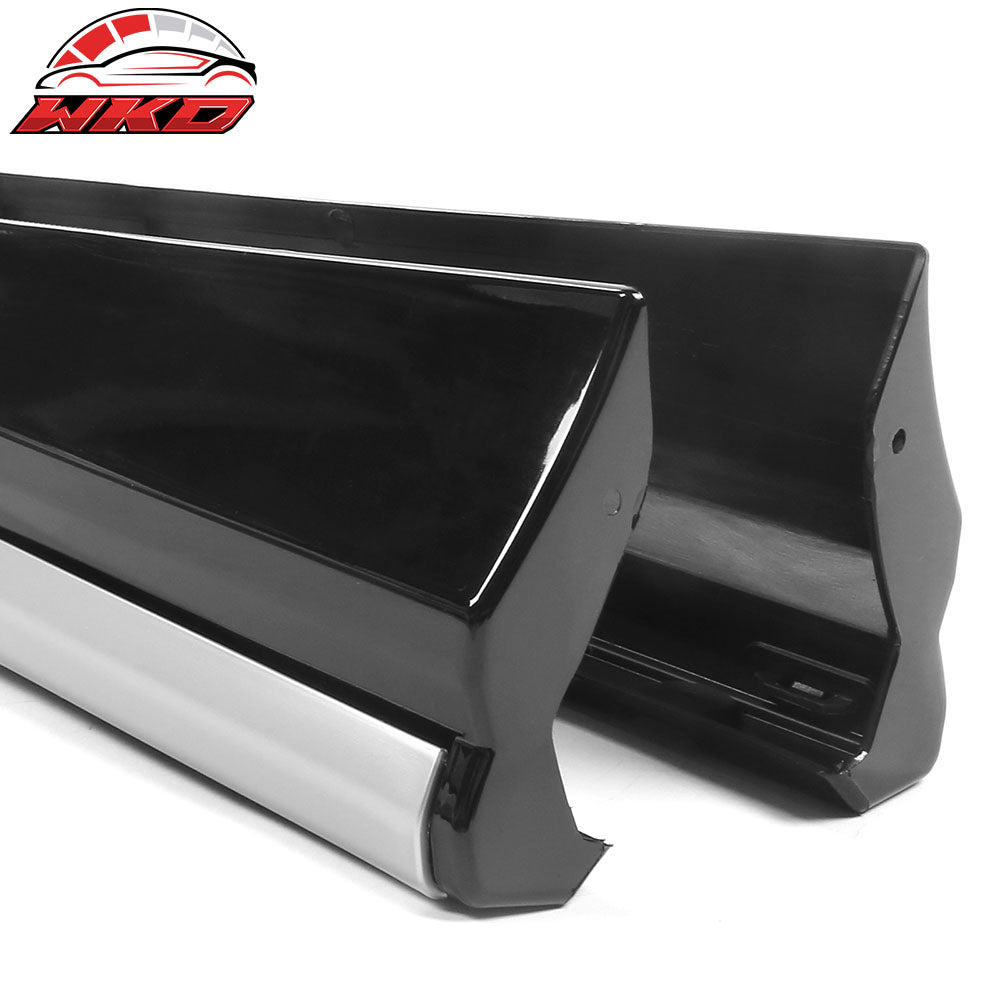 Fits 18-22 Honda Accord Sedan 4Dr 4PCS Side Skirts Rocker Panel PP Gloss Black