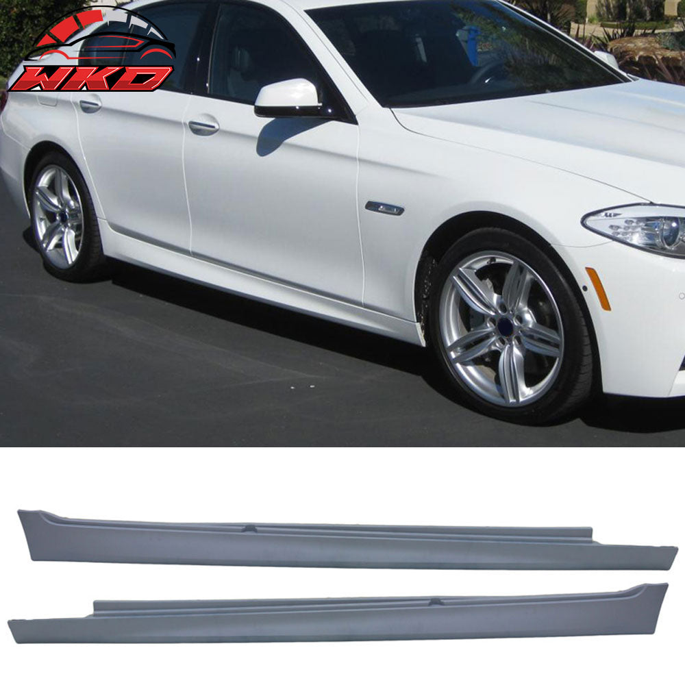 Fits 11-16 F10 5-Series 4Dr M-T Msport Side Skirts Set Pair PP Polypropylene