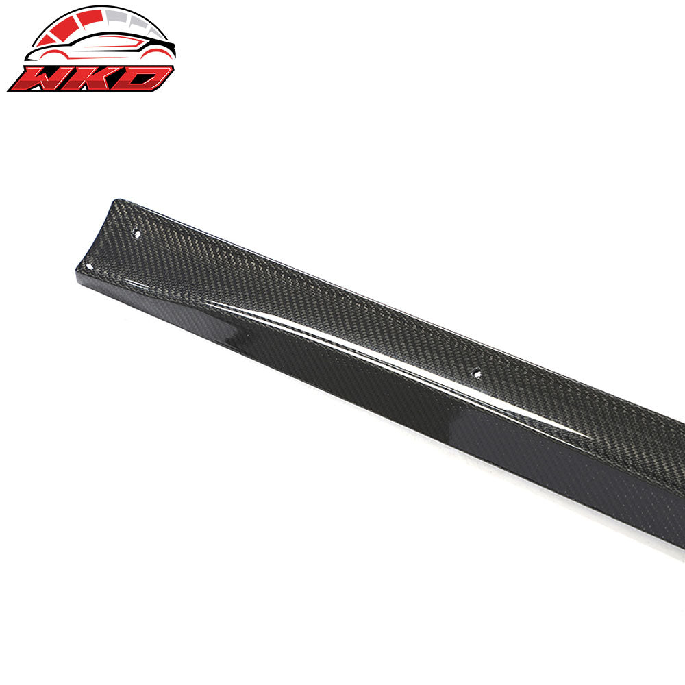 Fits 21-25 Tesla Model S Revozport Gloss Carbon Fiber Side Skirts Splitter Panel