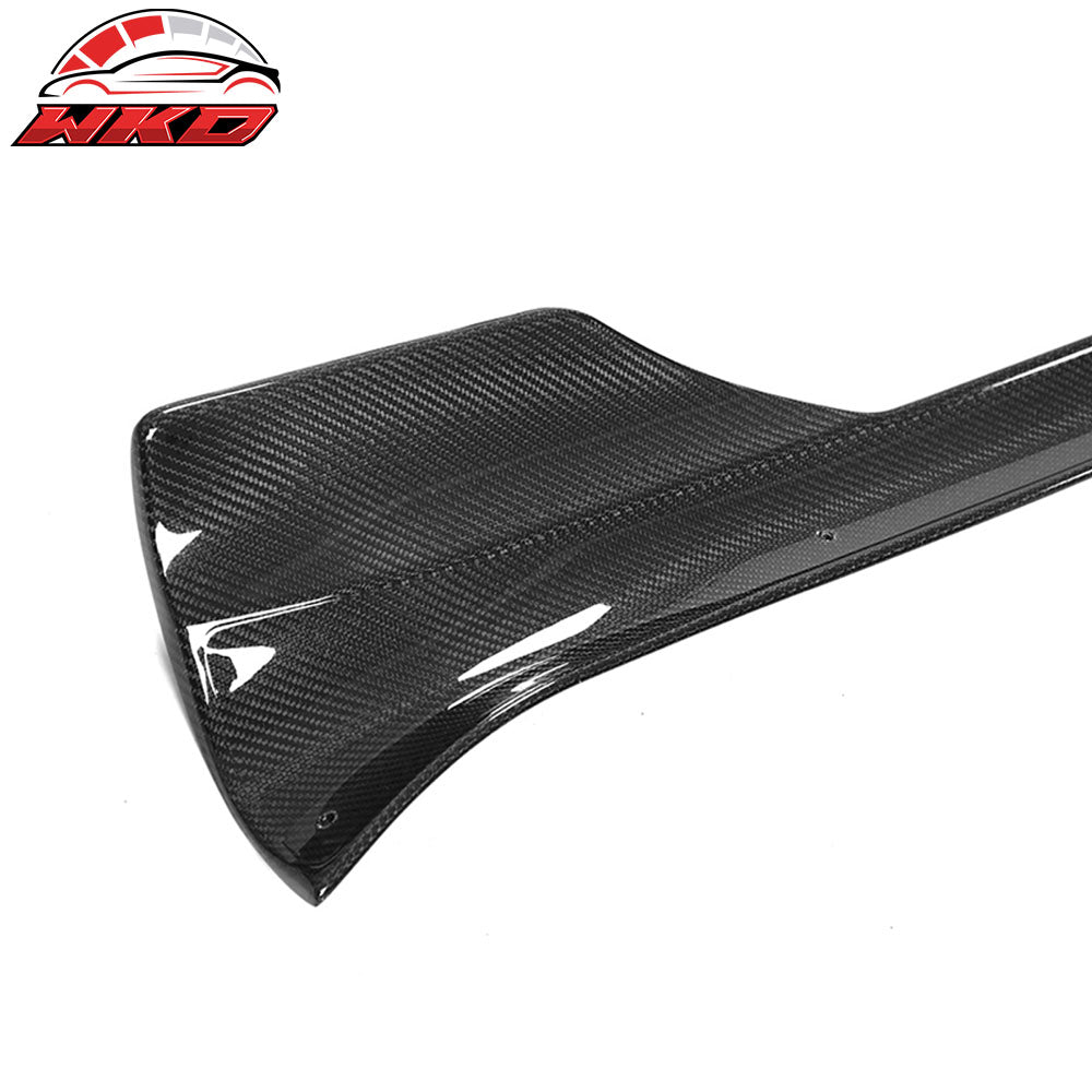 Fits 21-25 Tesla Model S Revozport Gloss Carbon Fiber Side Skirts Splitter Panel