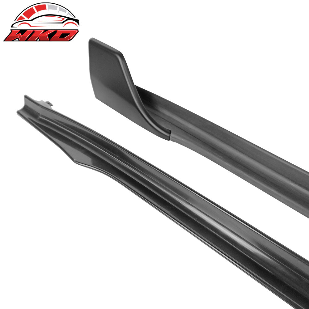 Fits 17-25 Tesla Model 3 V Style 6PCS Side Skirts Extension Panel PP Matte Black