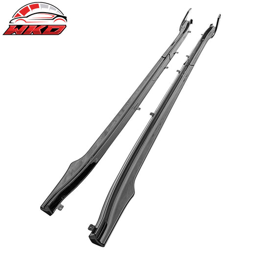 2017-25 Tesla Model 3 Side Skirts Extension V Style Gloss Black Rocker Panel | Wholesale