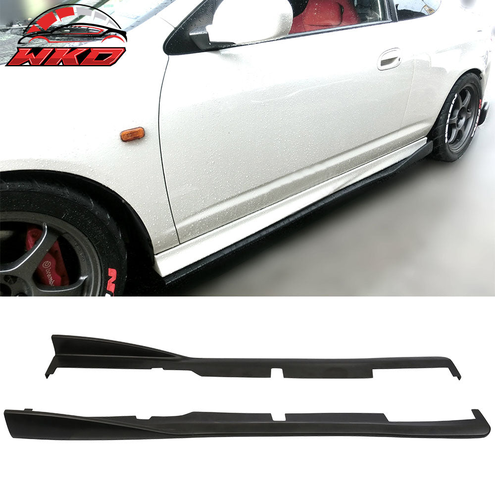 Fits 02-06 Acura RSX DC5 CS Style 2PCS Side Skirts Rocker Panels Extension PU