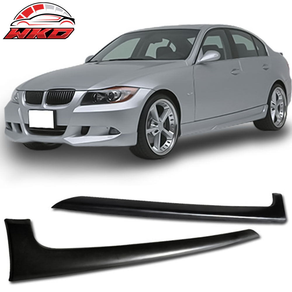Fits 06-08 BMW E90 3 Series Sedan 4 Door AC Style Side Skirt Extension - PU