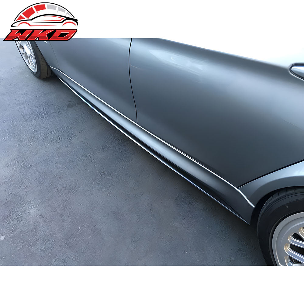 Fits 15-18 BMW F80 M3 MT Style Unpainted Side Skirts Diffuser Panel Extension PU