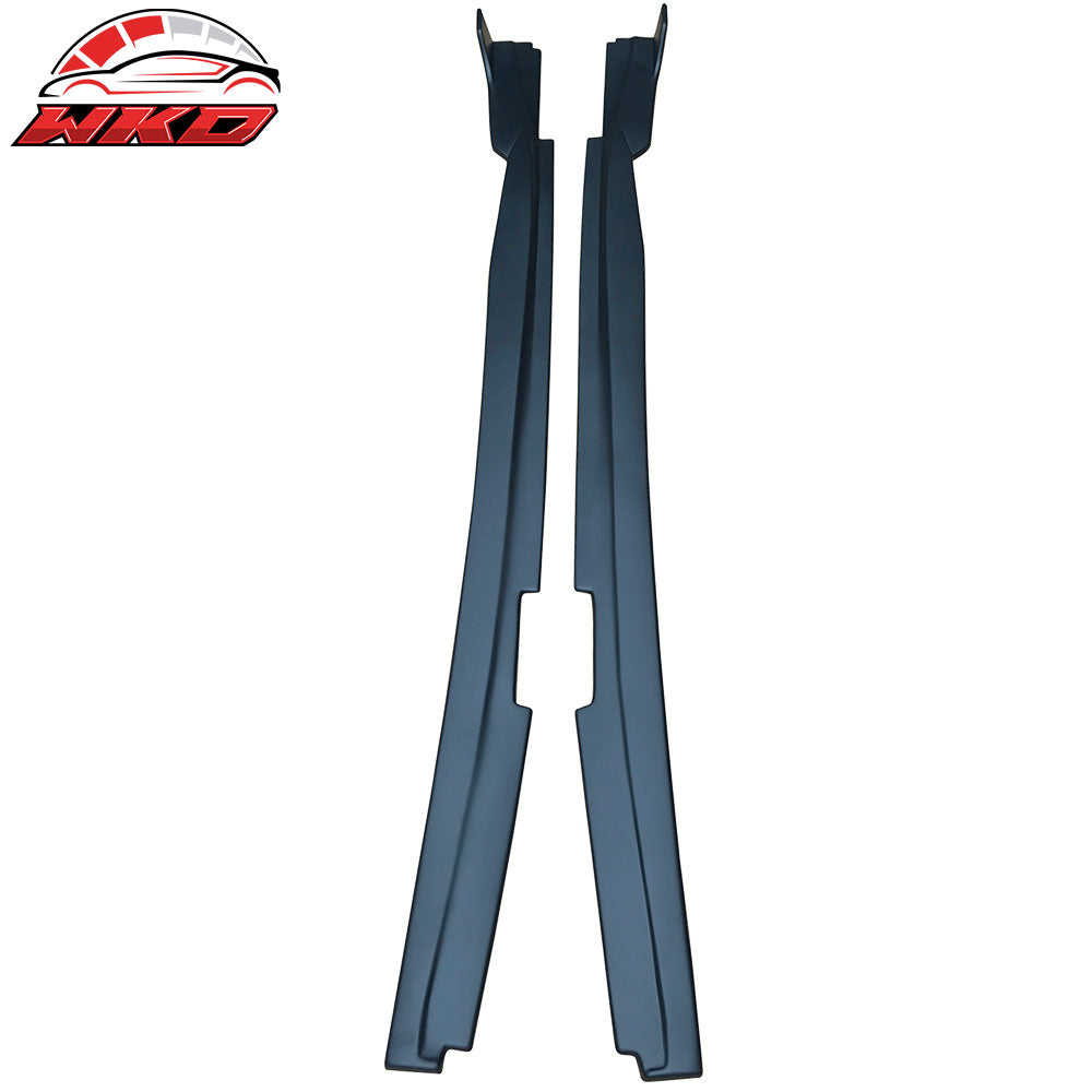 Fits 16-24 Chevy Camaro Ikon Style Side Skirts Extension Unpainted Black PP