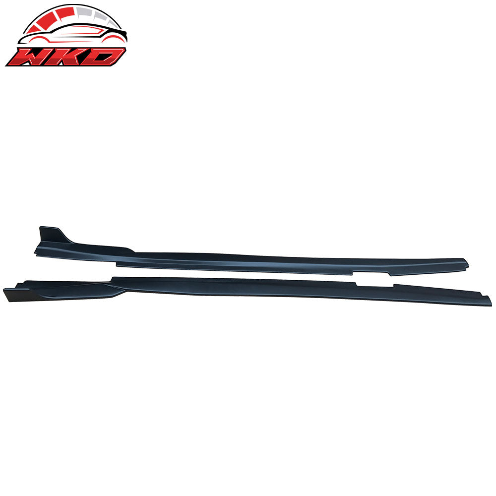 Fits 16-24 Chevy Camaro Ikon Style Side Skirts Extension Unpainted Black PP