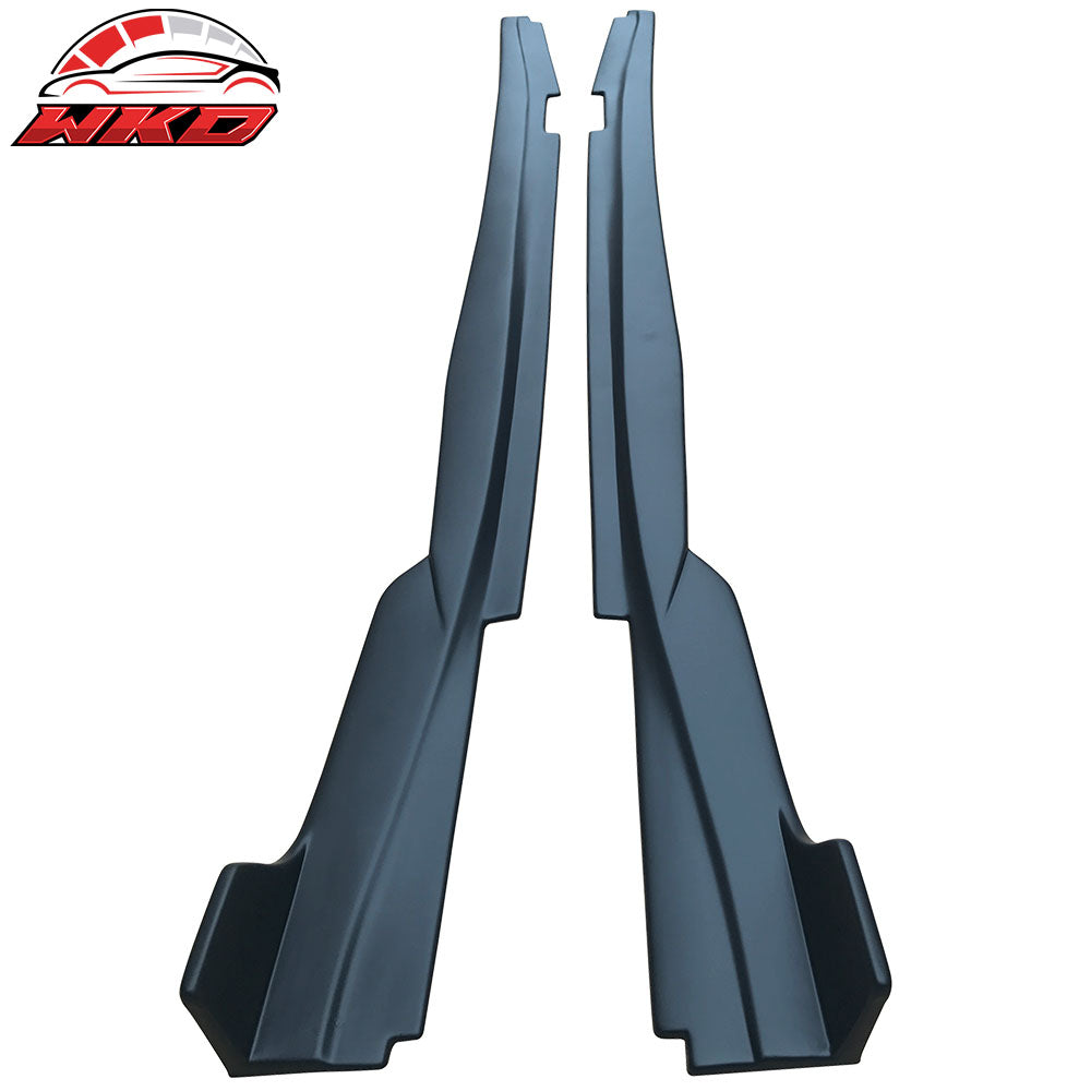 Fits 16-24 Chevy Camaro Ikon Style Side Skirts Extension Unpainted Black PP