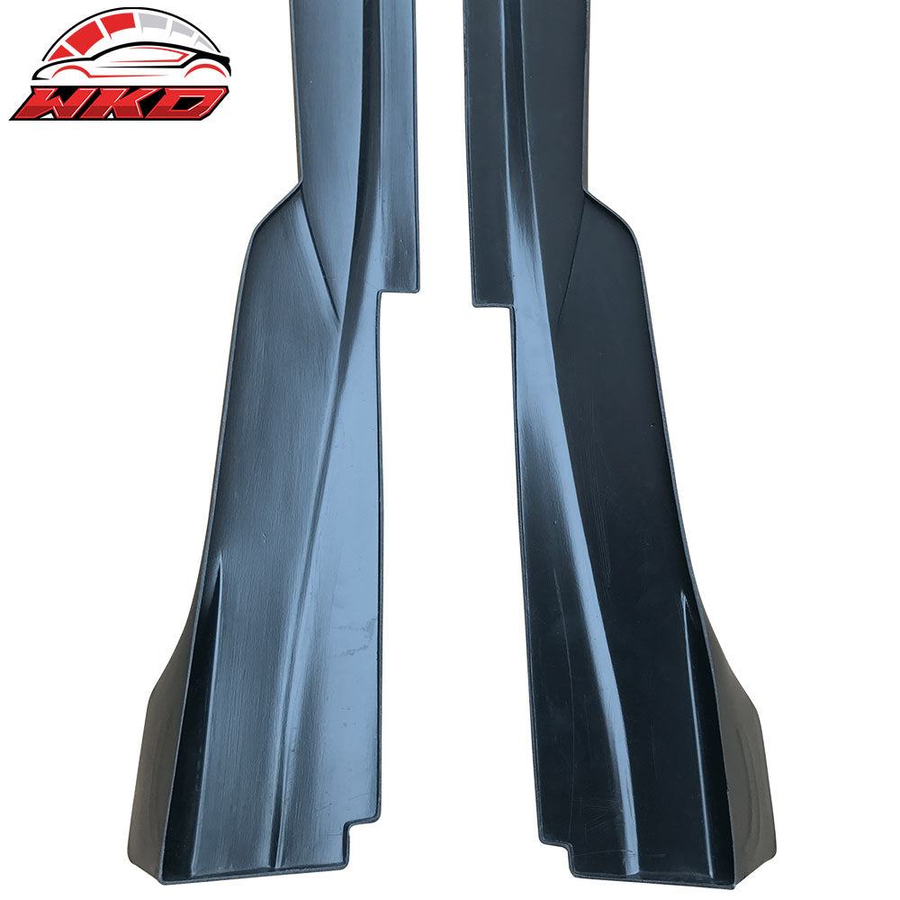 Fits 16-24 Chevy Camaro Ikon Style Side Skirts Extension Unpainted Black PP