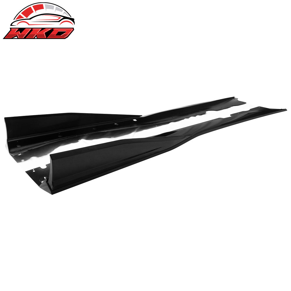 Fits 20-25 Chevy Corvette C8 IKON V1 A Style Gloss Black Side Skirt Extension PP
