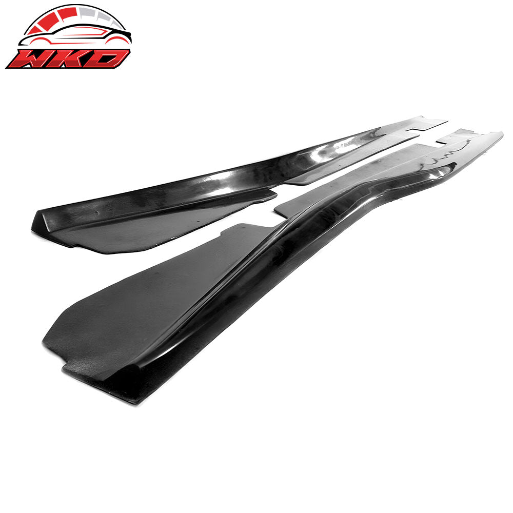 Fits 14-19 Chevy Corvette C7 Z07 Style Side Skirts Rocker Panel Lip Splitter PU