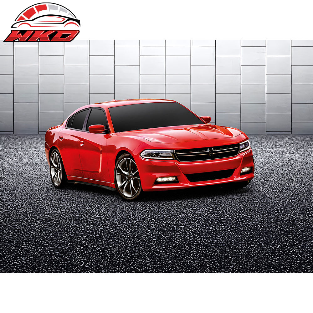 Fits 11-23 Dodge Charger Side Skirts Extension Matte Black Pair PP Rocker Panel