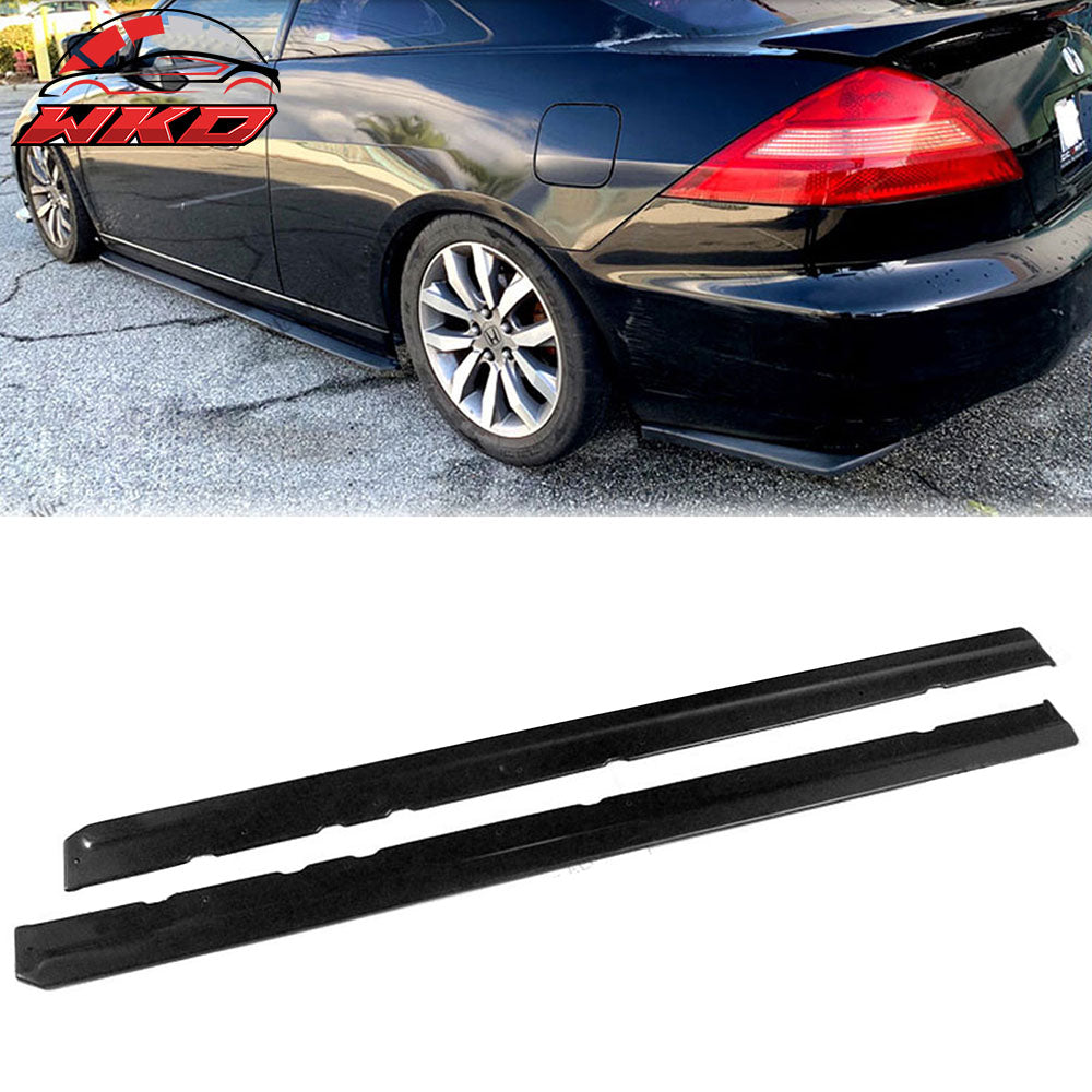 For 03-05 Accord Coupe CDC Style Unpainted Side Skirts Rocker Panel Extension PU