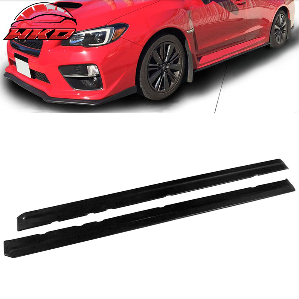 Fits 15-21 Subaru WRX STI CDC Style Black Side Skirts Rocker Panel Extension PU