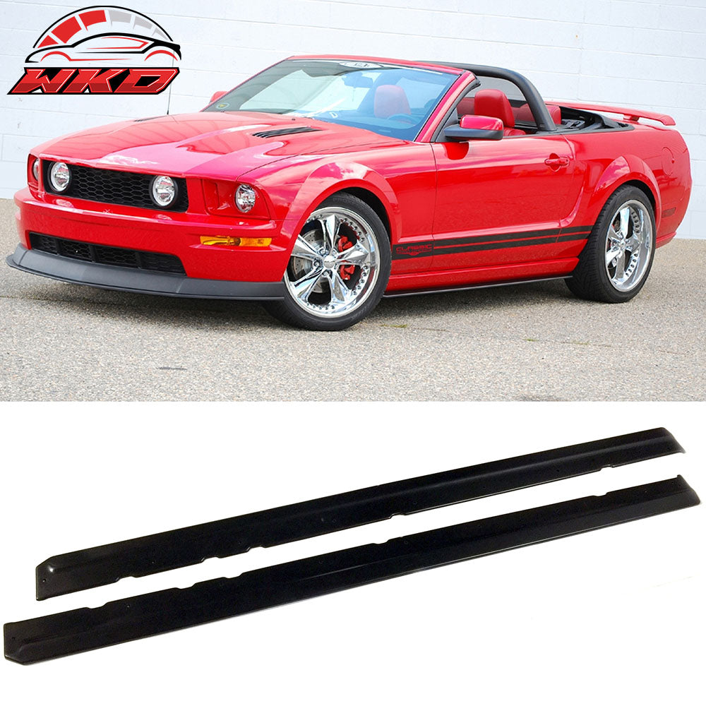 Universal 75" x 5" CDC Style Black Side Skirts Rocker Panel Extension PU - 2PCS