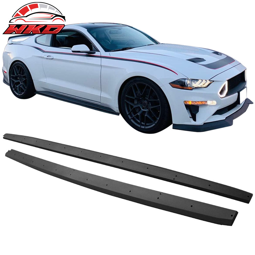 Fits 15-23 Ford Mustang Side Skirts Extension OE Textured Black PP