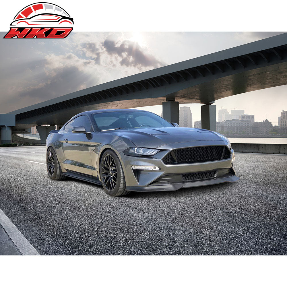 Fits 15-23 Ford Mustang Side Skirts Extension OE Textured Black PP