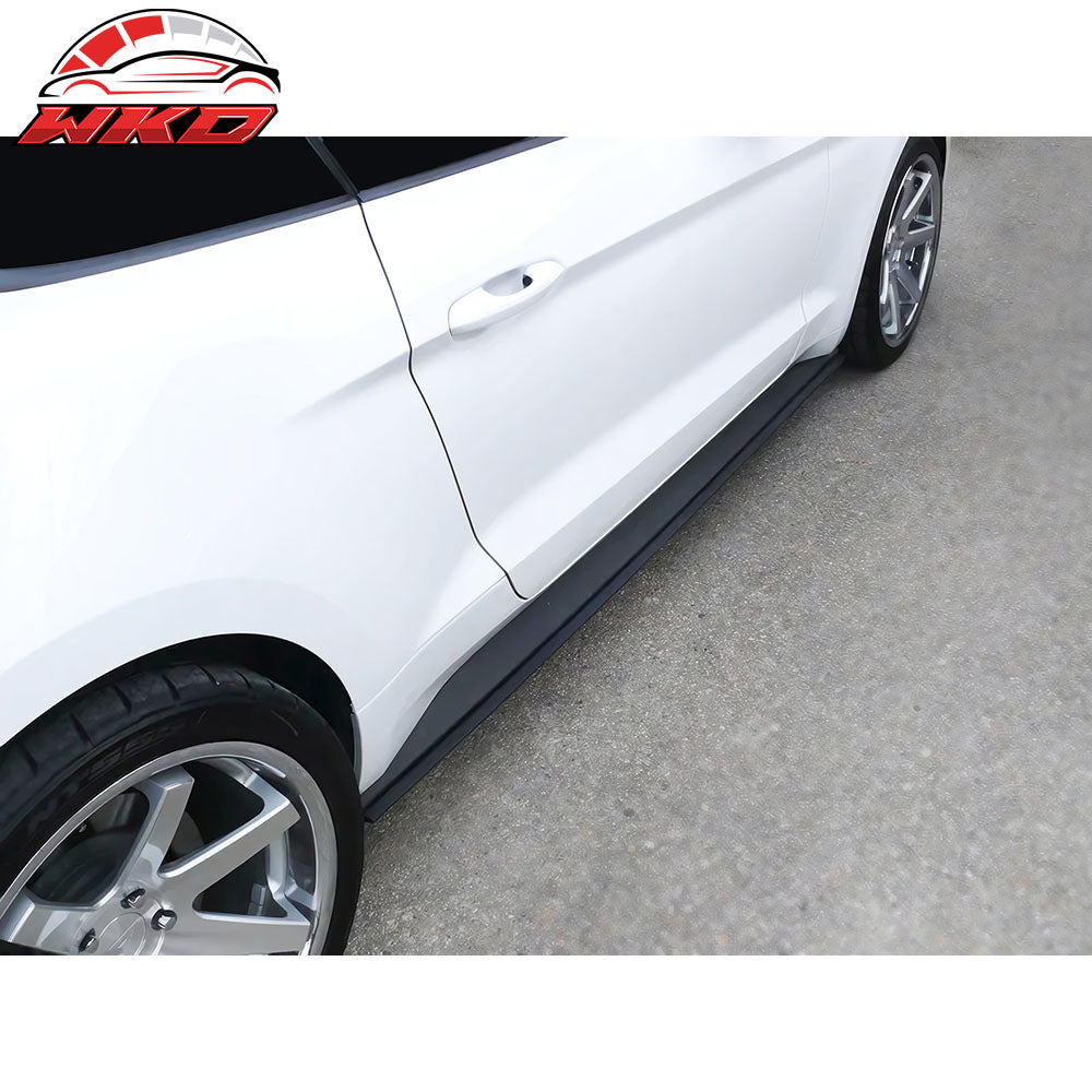 Fits 15-23 Ford Mustang Side Skirts Extension OE Textured Black PP