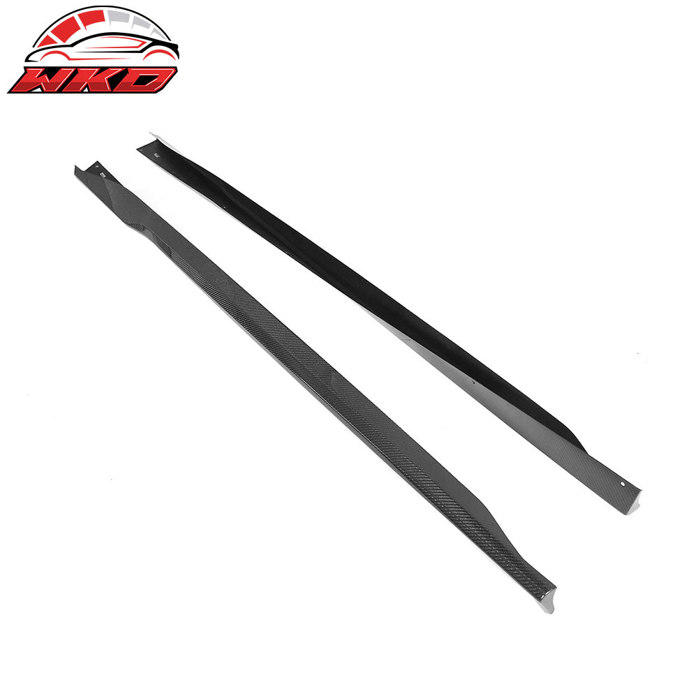 For 24-26 Ford Mustang OE Style Side Skirts Diffuser Panel Carbon Fiber Overlay | Wholesale