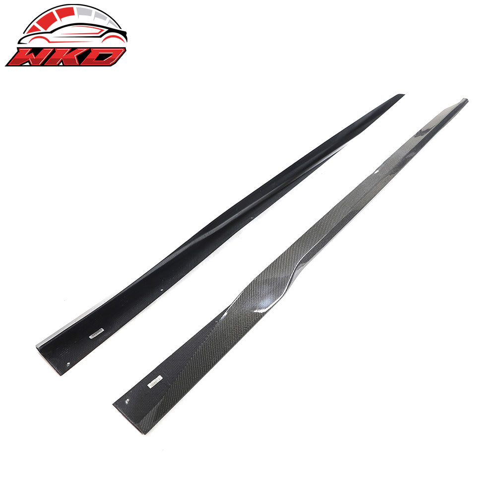 For 24-26 Ford Mustang OE Style Side Skirts Diffuser Panel Carbon Fiber Overlay