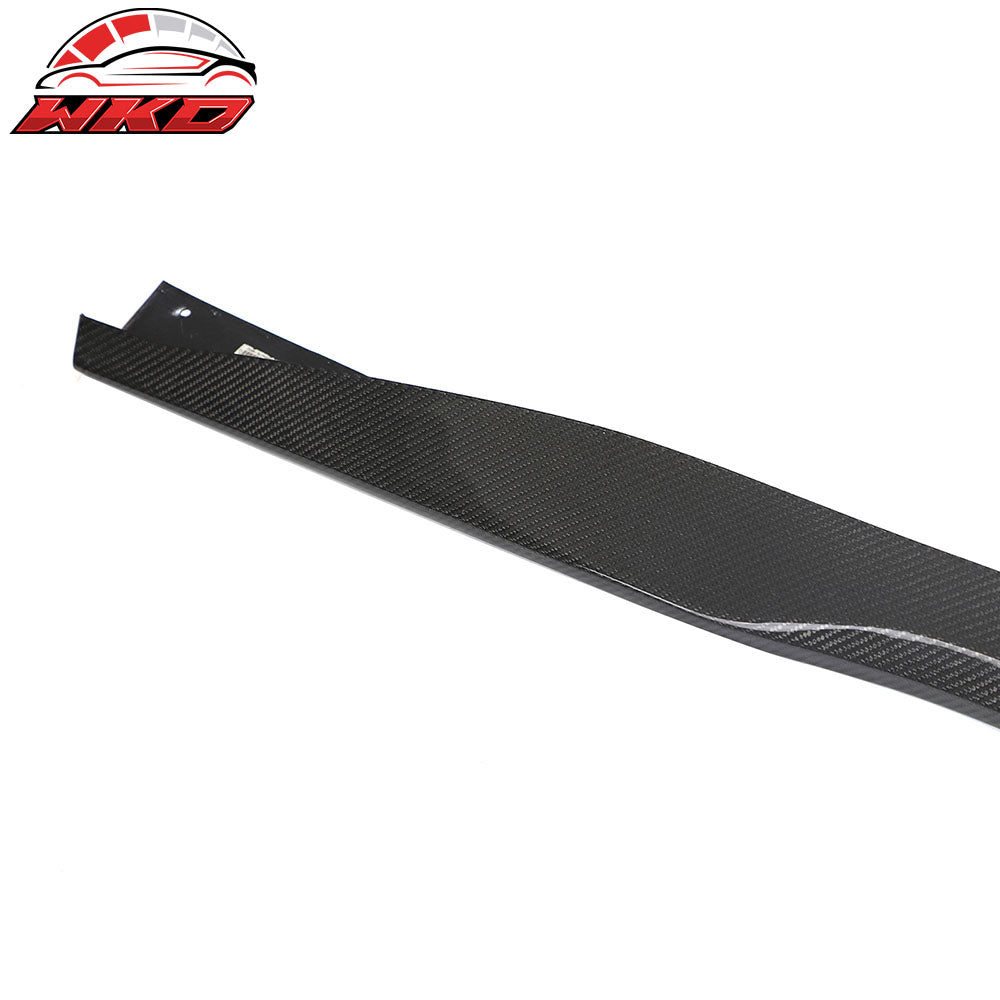 For 24-26 Ford Mustang OE Style Side Skirts Diffuser Panel Carbon Fiber Overlay