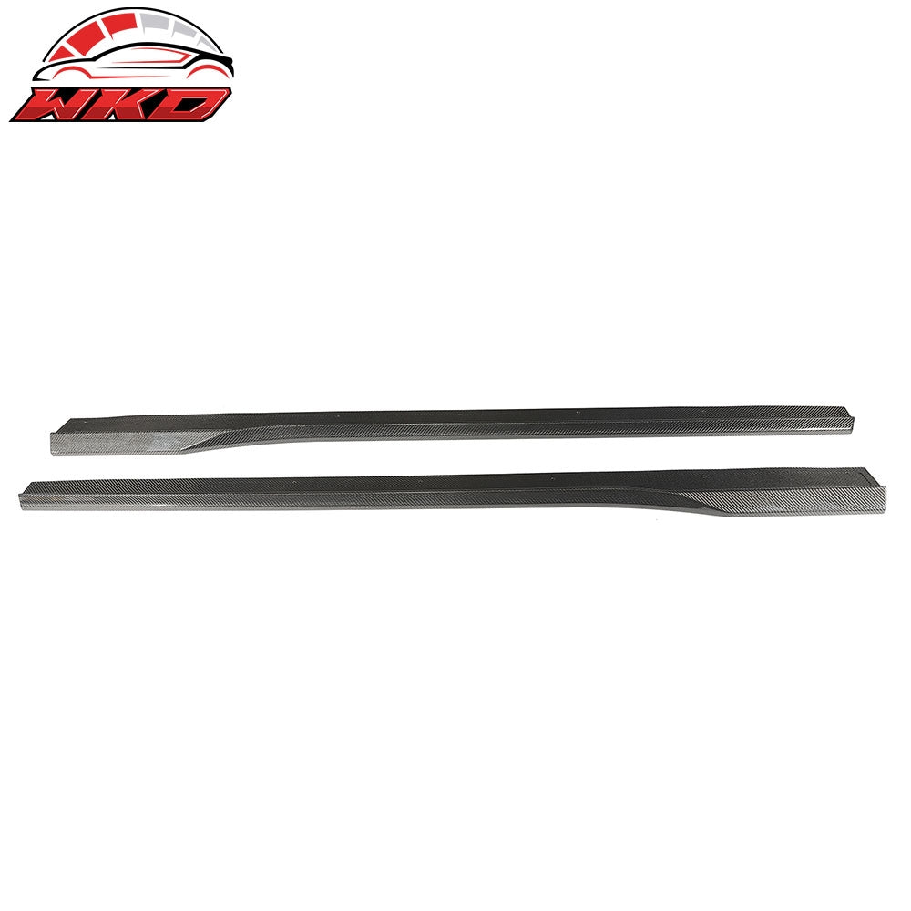 2024-26 Ford Mustang R Style Carbon Fiber Side Skirts Extension Splitters CF | Wholesale Default Title - Wikond Auto