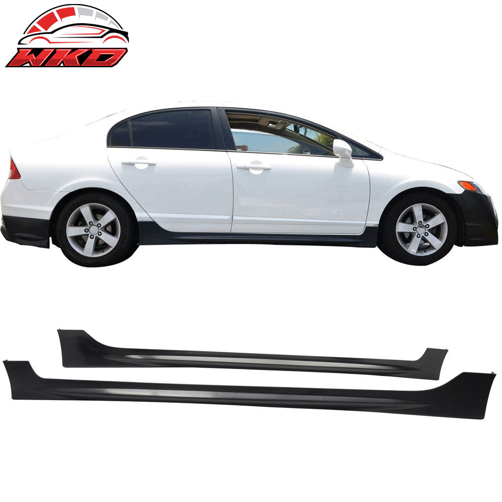 Fits 06-11 Honda Civic Sedan Mugen RR Style Side Skirts Extension In Pair PP 2PC