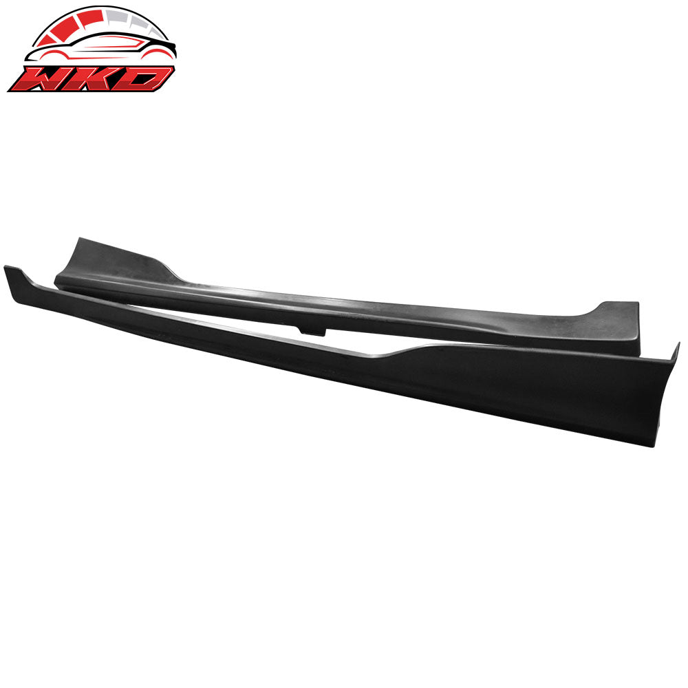 Fits 12-15 Honda Civic Coupe HF-P Style Side Skirt Extension Unpainted Black PU