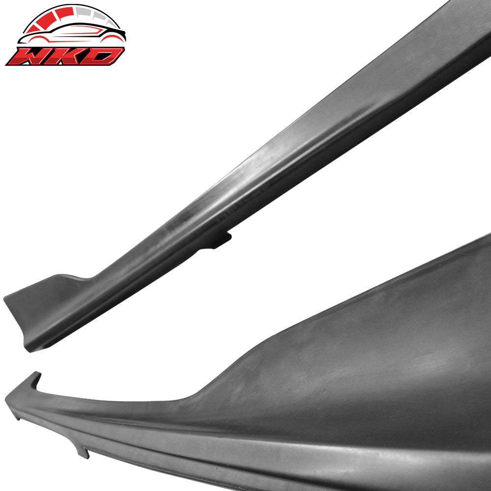 Fits 12-15 Honda Civic Coupe HF-P Style Side Skirt Extension Unpainted Black PU