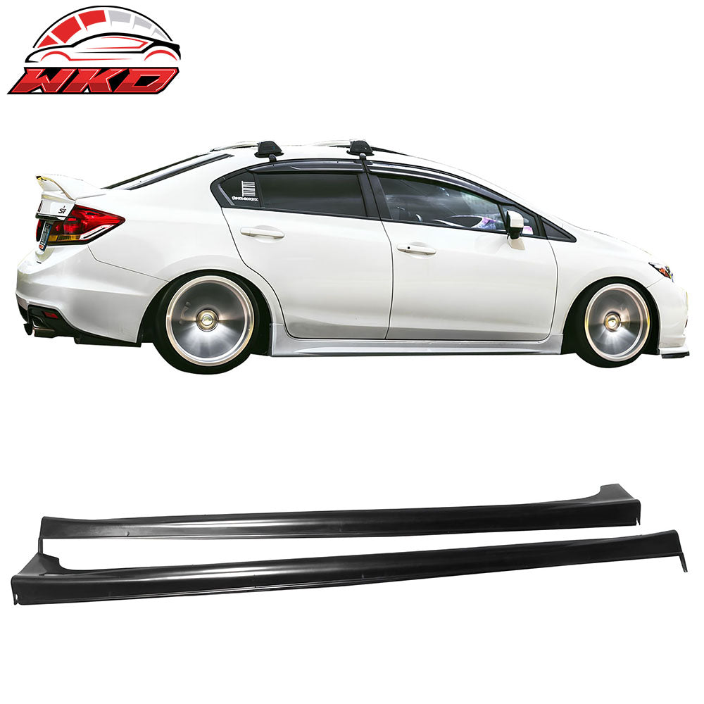 Wholesale 12-15 Civic Sedan JDM Mugen Side Skirt Rocker Splitters Diffuser Winglet PU
