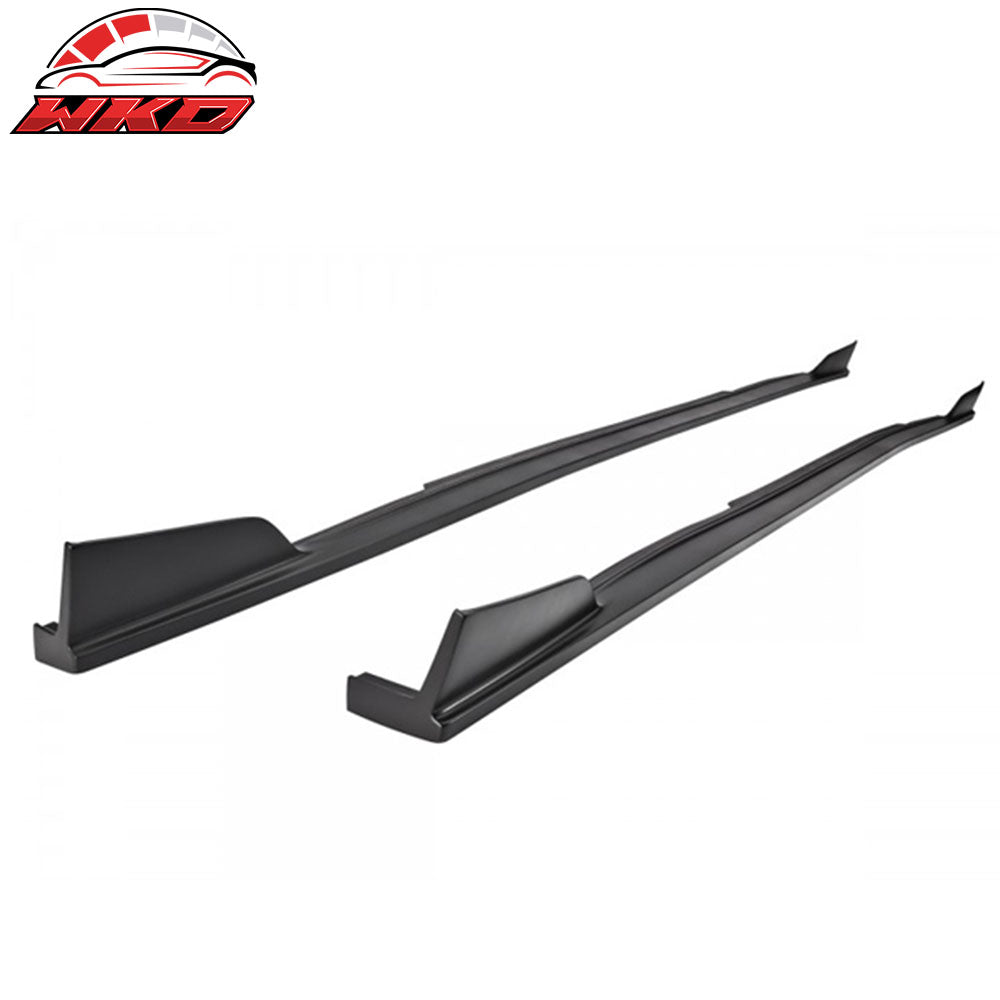 Fits 14-23 Infiniti Q50 ST Style Side Skirts Extension Rocker Panel Spoiler PU