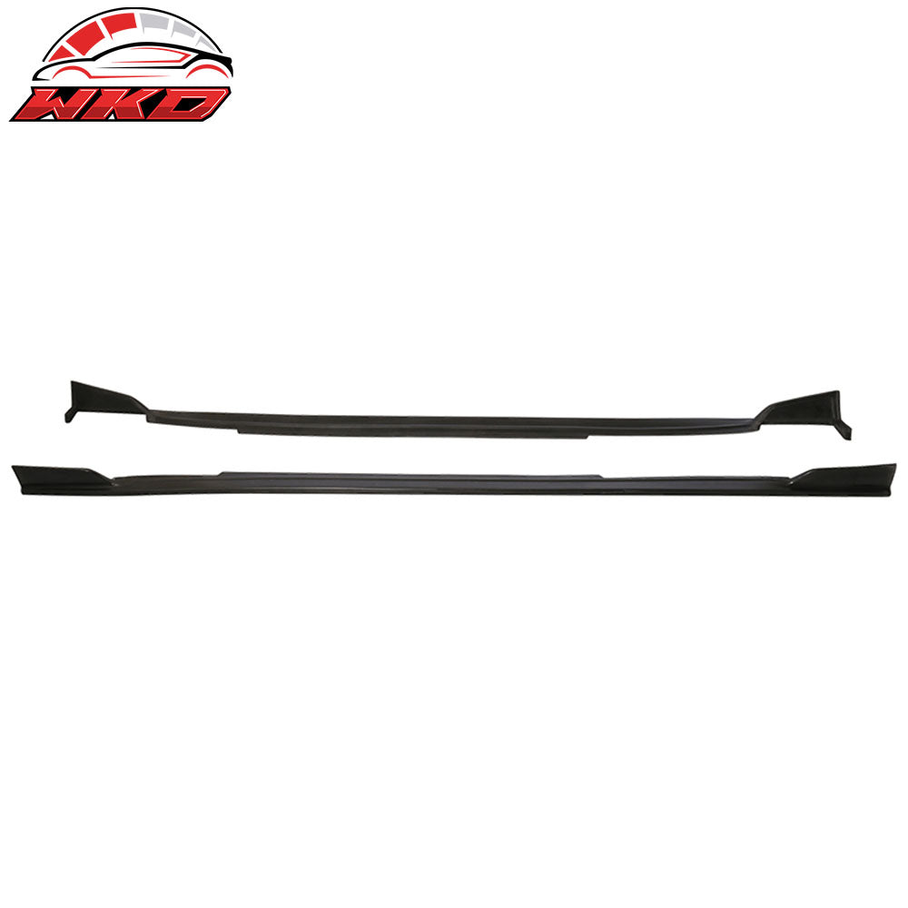 Fits 14-23 Infiniti Q50 ST Style Side Skirts Extension Rocker Panel Spoiler PU