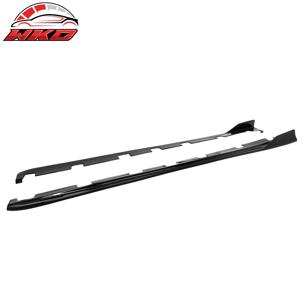 Fits 14-20 Lexus IS Sedan Artisan Style Side Skirts Extension Lip Gloss Black PP