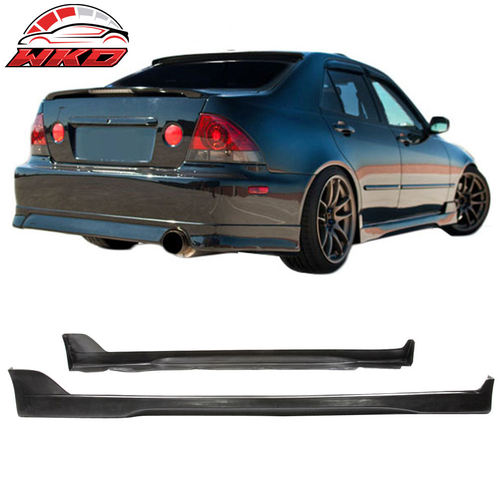 Fits 2001-2005 Lexus IS300 TRD Style 2PCS Side Skirts Rocker Pannel Extension PU