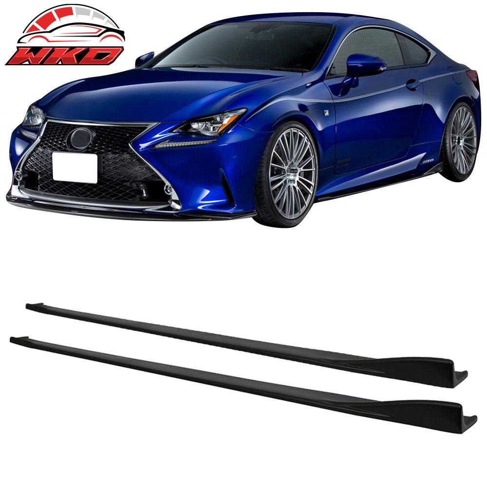 Fits 15-25 Lexus RC350 RC300 RC200t F Sport Silkblaze Style 2PCS Side Skirts PP