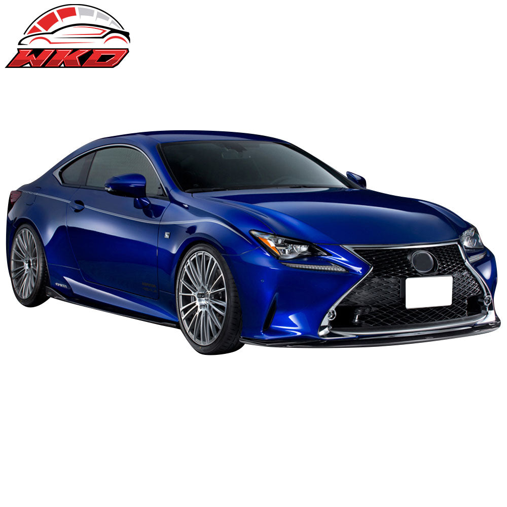 Fits 15-25 Lexus RC350 RC300 RC200t F Sport Silkblaze Style 2PCS Side Skirts PP