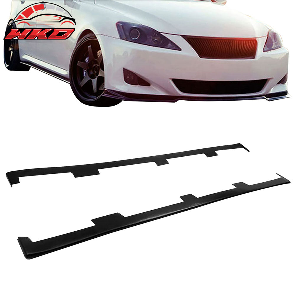 Universal 79" x 3" Black UL Style Side Skirts Extension Line Rocker Panel Lip PU