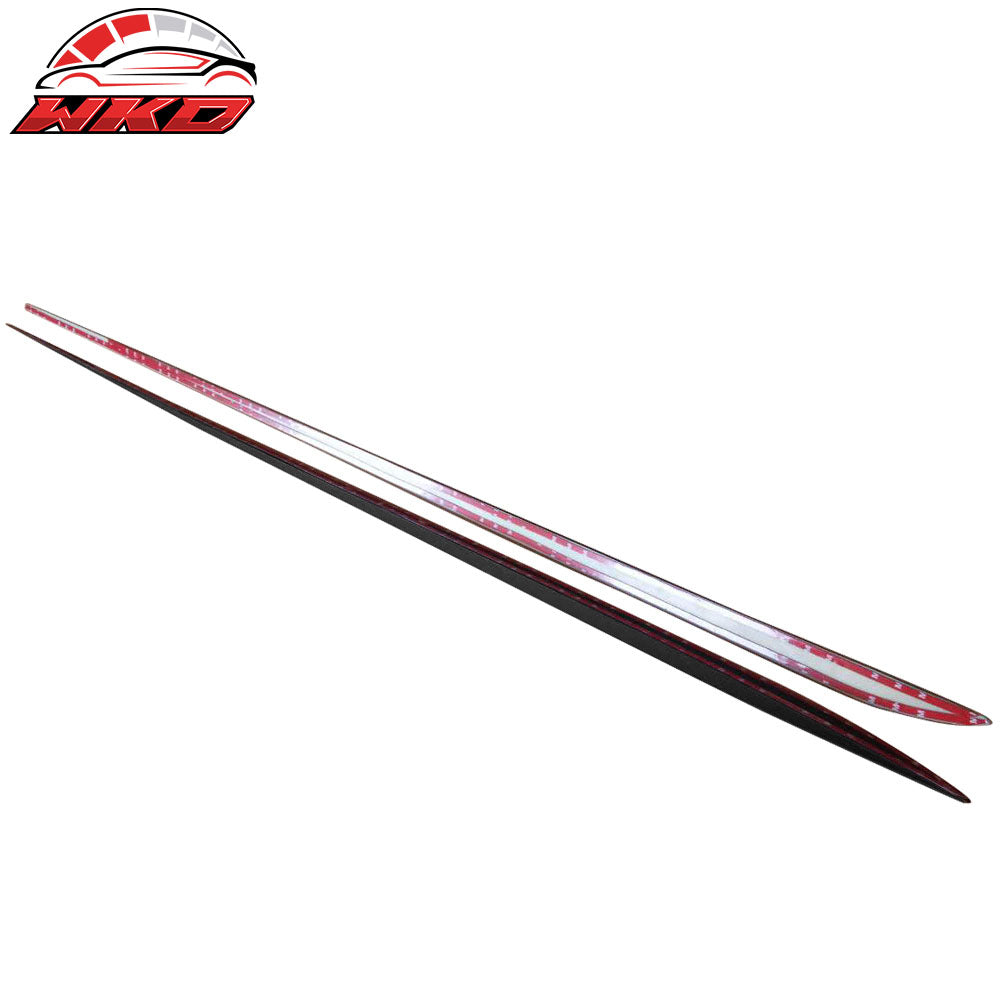 Fits 14-21 Mazda 6 Side Skirts Extension Unpainted Black ABS 2PC Rocker Panel