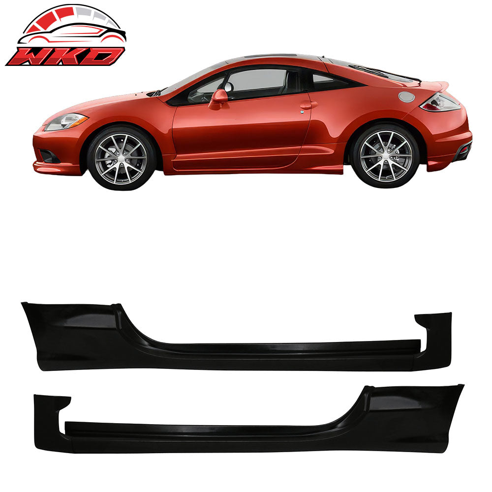 Fits 06-12 Mitsubishi Eclipse OE Style 2PC Side Skirts Extension Rocker Panel PU