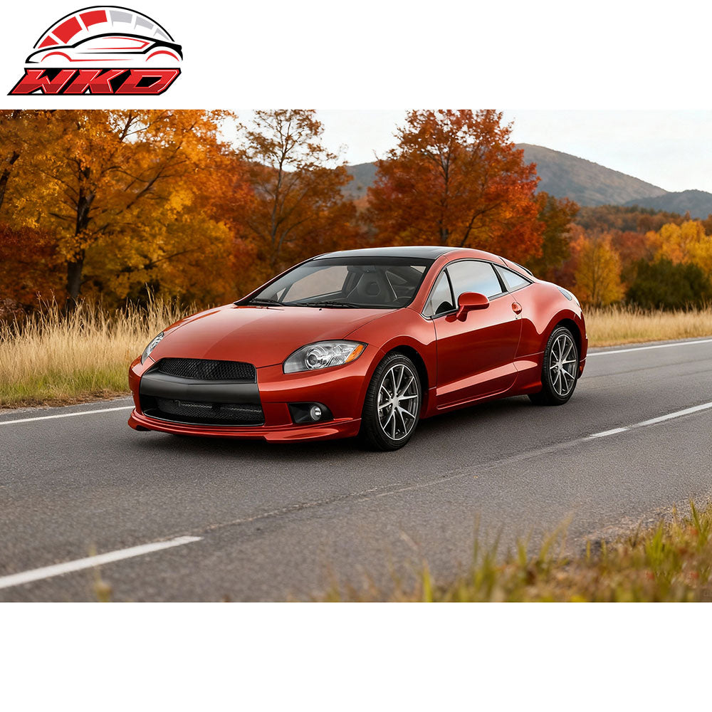 Fits 06-12 Mitsubishi Eclipse OE Style 2PC Side Skirts Extension Rocker Panel PU