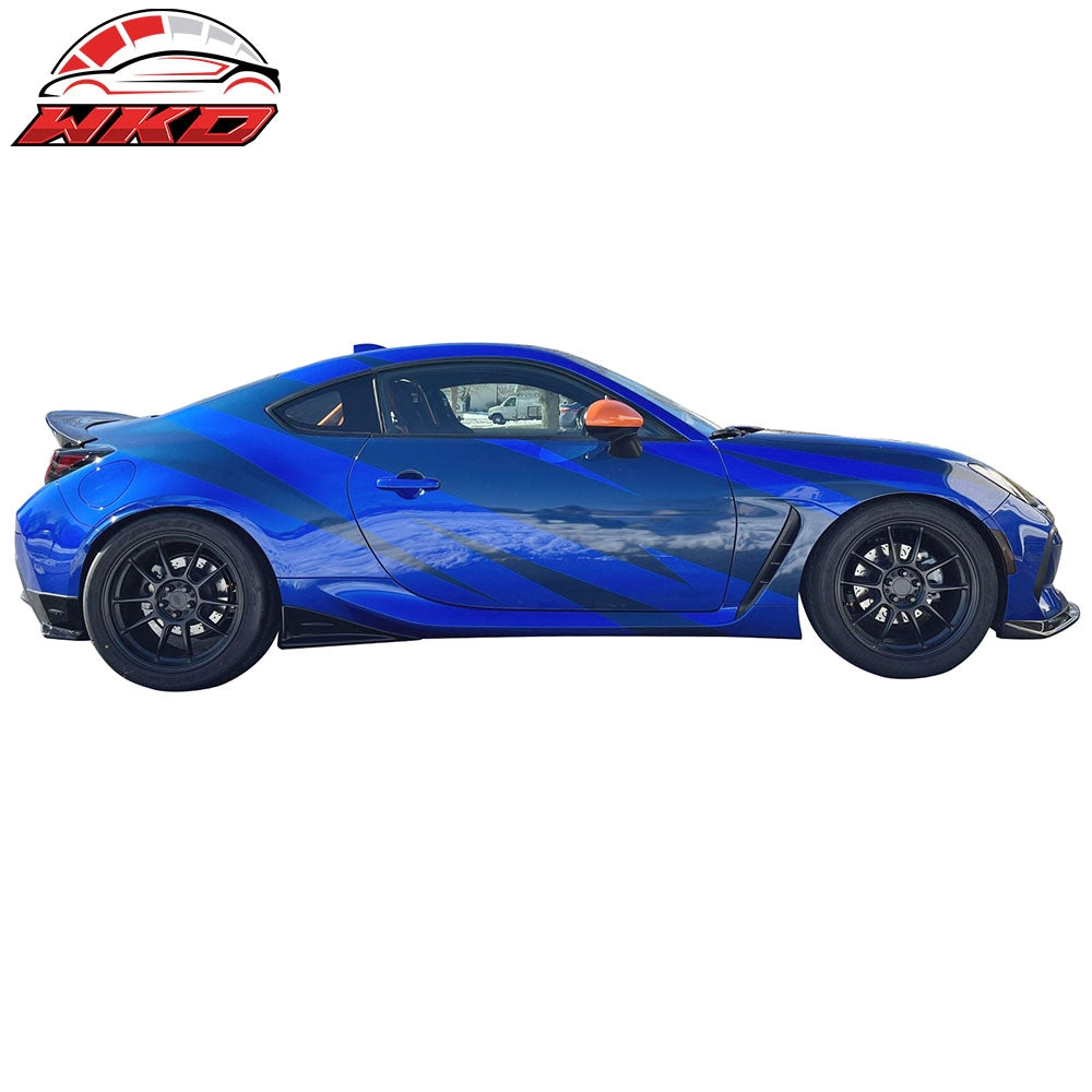 Fits 22-26 Toyota GR86/Subaru BRZ STI Style Side Skirts Splitter Winglets Lip PP