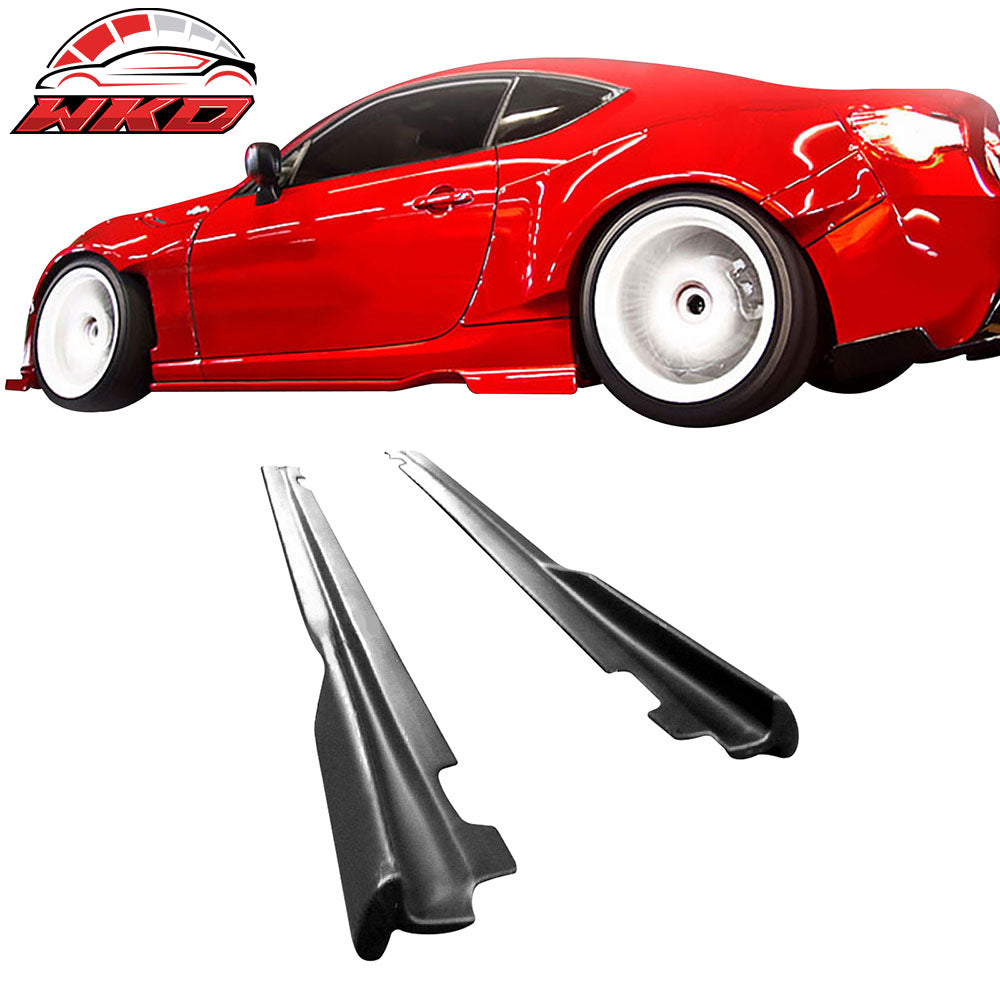 Universal 73" x 6" RB Side Skirt Extension Bottom Line Rocker Panel Winglet Lip